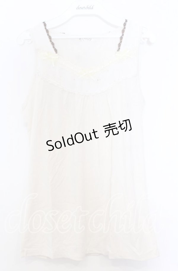 画像1: axes femme / BACKリボンタンクトップ  オフ O-25-11-14-027-AX-TO-IG-OS (1)