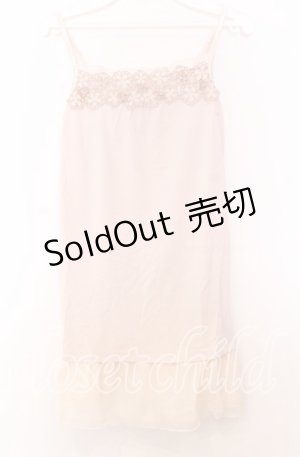 画像: axes femme / フラワーレースキャミソール  ピンクベージュ O-25-11-14-029-AX-TO-IG-OS