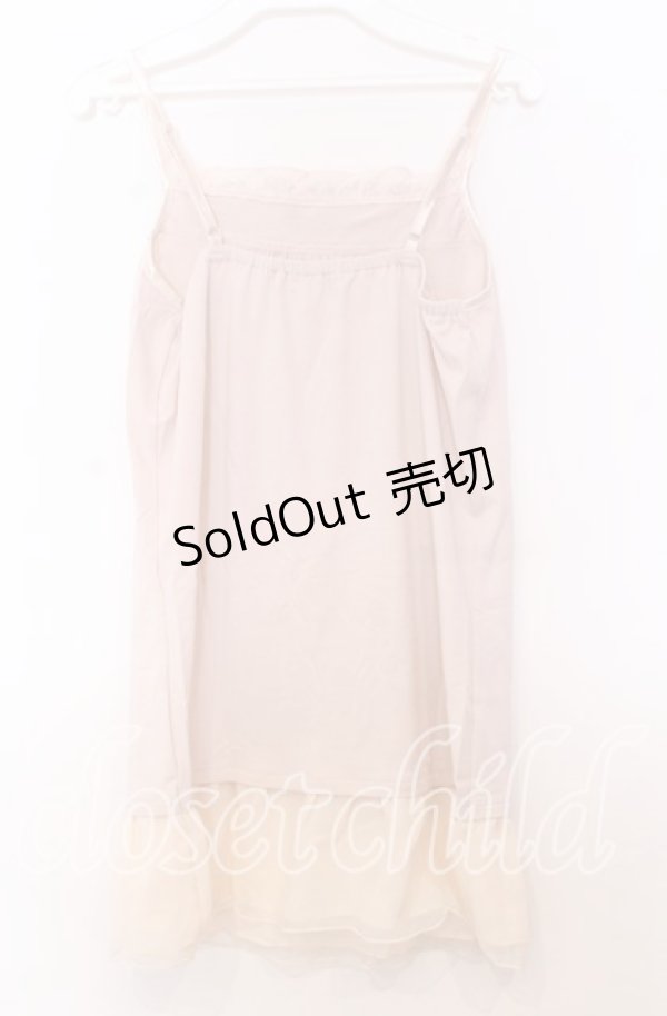 画像2: axes femme / フラワーレースキャミソール  ピンクベージュ O-25-11-14-029-AX-TO-IG-OS (2)