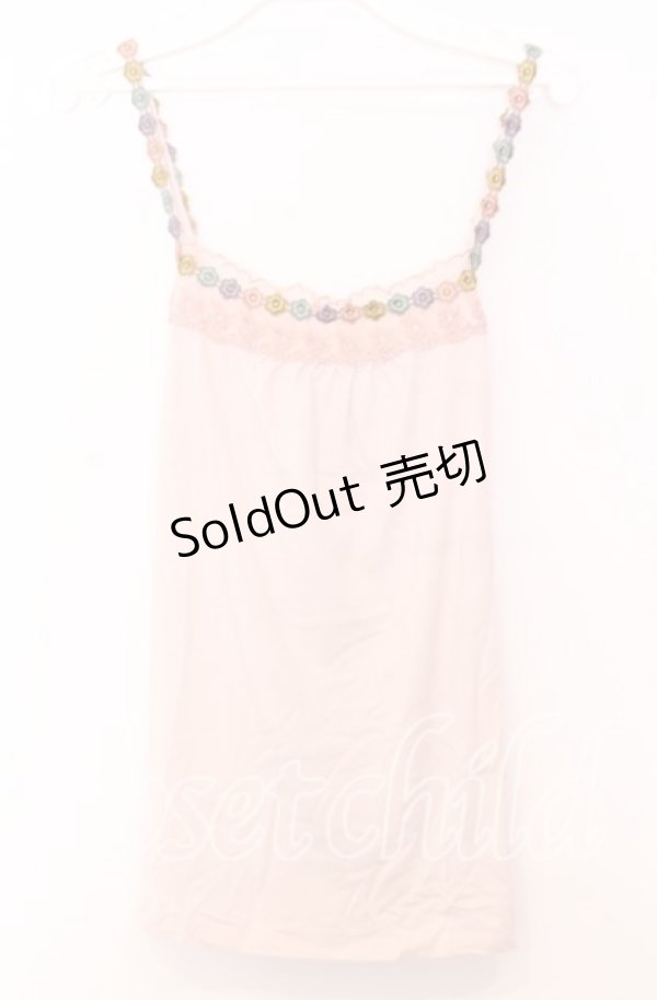 画像1: axes femme / フラワーレースキャミトップス  ピンク O-25-11-14-030-AX-TO-IG-ZT343 (1)