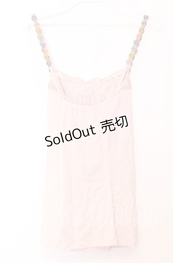 画像2: axes femme / フラワーレースキャミトップス  ピンク O-25-11-14-030-AX-TO-IG-ZT343 (2)