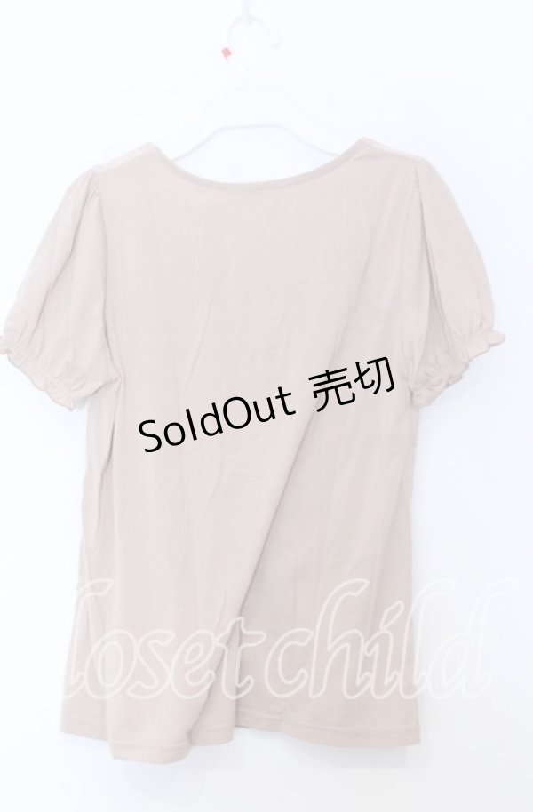 画像2: axes femme / BIGリボンパフスリーブトップス  ピンクベージュ O-25-11-14-031-AX-TO-IG-OS (2)