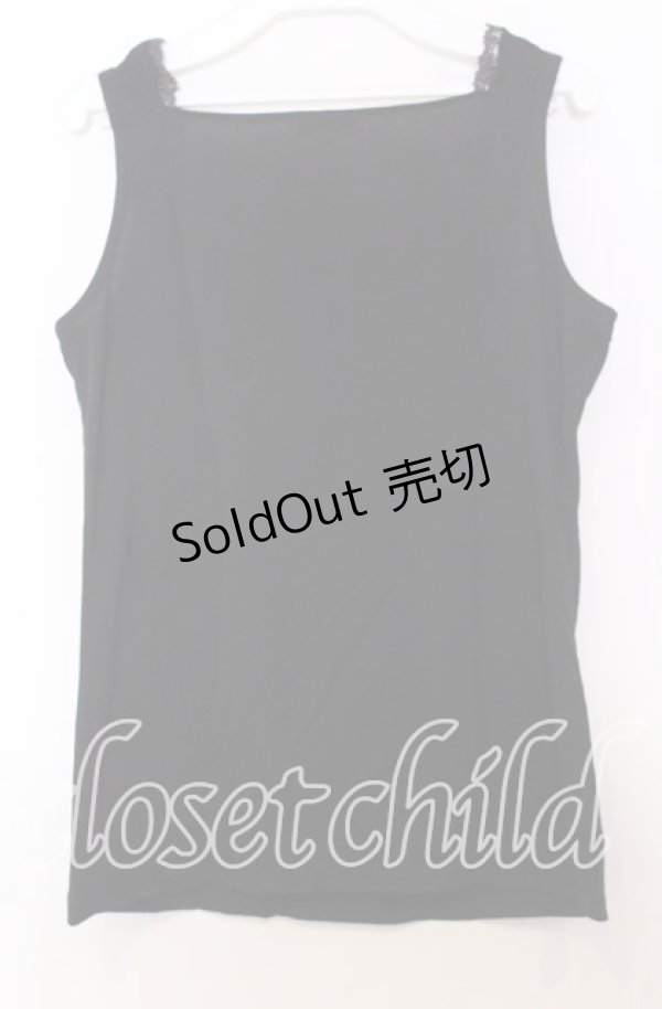 画像2: 【SALE】axes femme / フラワーレースタンクトップ  クロ O-25-11-14-034-AX-TO-IG-ZT359 (2)