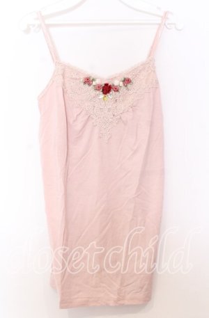 画像: axes femme / ガーデンインナーキャミソール  ピンク O-25-11-14-036-AX-TO-IG-OS