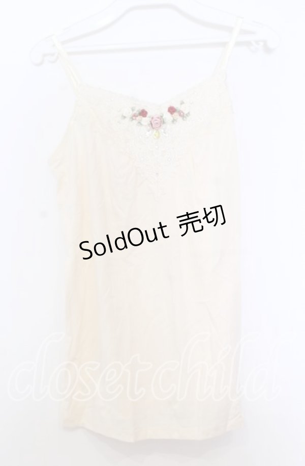 画像1: axes femme / ガーデンインナーキャミソール  アイボリー O-25-11-14-039-AX-TO-IG-OS (1)