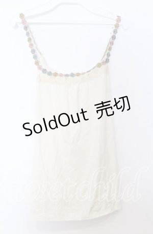 画像: 【SALE】axes femme / フラワーレースキャミトップス  オフ O-25-11-14-041-AX-TO-IG-ZT315