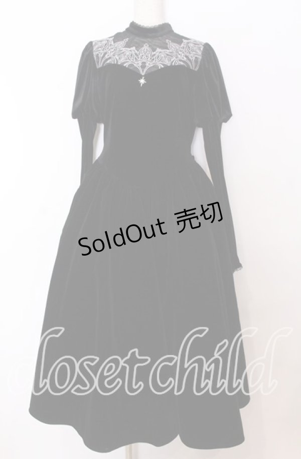 画像1: Zeeye / Falling Star Velvet Gothic Dress　ワンピース L クロ O-25-11-14-045-LO-OP-OW-OS (1)