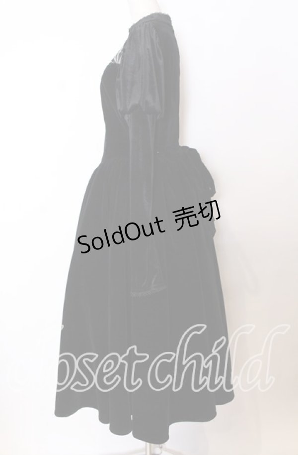 画像3: Zeeye / Falling Star Velvet Gothic Dress　ワンピース L クロ O-25-11-14-045-LO-OP-OW-OS (3)
