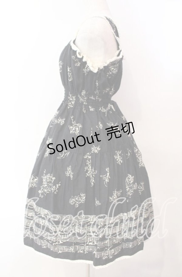 画像4: Innocent World / 楽器柄トーションレースジャンパースカート  クロ O-25-11-14-004-IW-OP-OW-OS (4)