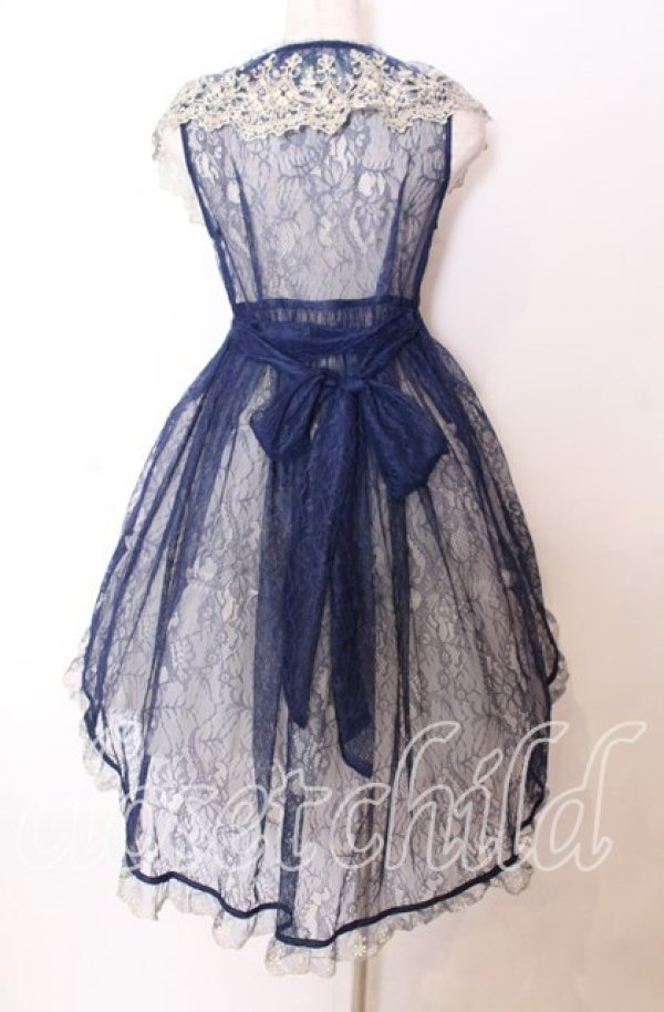 画像4: Vallee lys / Fishtail Lace Gilet  ネイビー O-25-11-14-048-GO-TO-OW-OS (4)