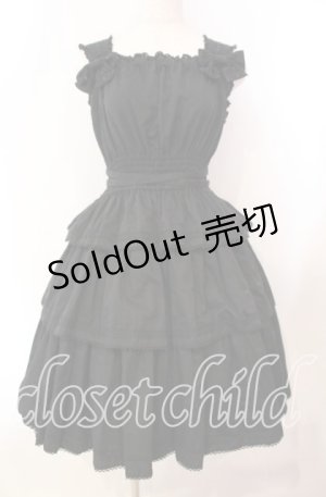 画像: Innocent World / 3段フリルジャンパースカート  クロ O-25-11-14-005-IW-OP-OW-OS