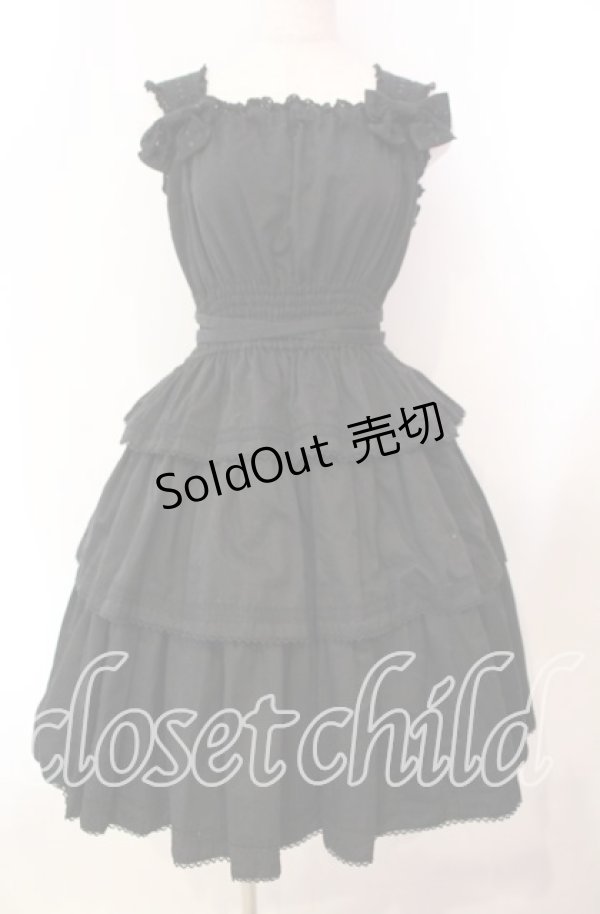 画像1: Innocent World / 3段フリルジャンパースカート  クロ O-25-11-14-005-IW-OP-OW-OS (1)