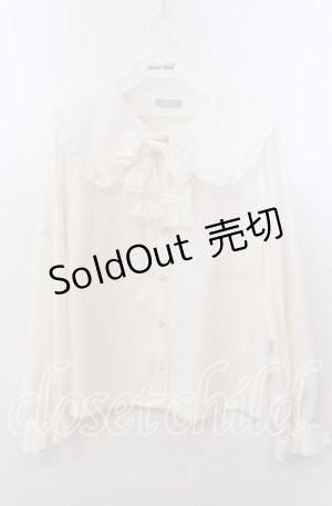 画像: axes femme POETIQUE / ピンタックリボン丸襟ブラウス キナリ M O-25-11-14-056-AX-BL-OW-OS