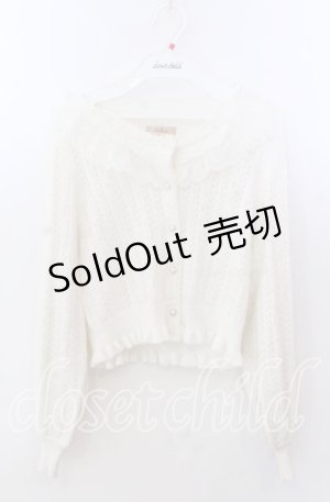 画像: Amavel / ロマンティックレースすかし編みカーディガン F アイボリー O-25-11-14-058-CA-TO-OW-OS