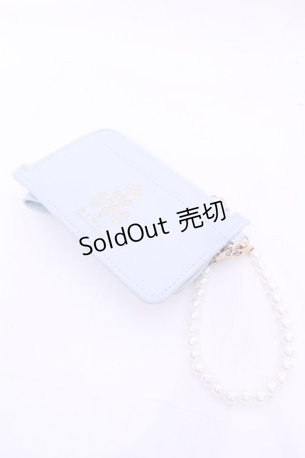 画像1: m petit by misako / NINA'Sコラボコインケース  サックス O-25-11-14-1001-LO-ZA-OW-ZT432 (1)