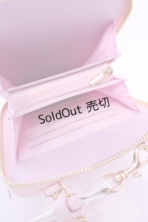 画像3: Chalmiere / ガーリーリボンマルチポシェット  ピンク×シロ O-25-11-14-1005-LO-BG-OW-ZT432 (3)