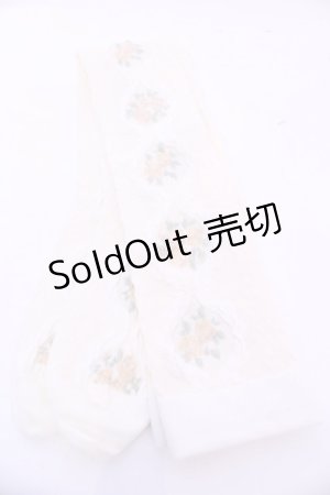 画像: m petit by misako / ECAMOVKバラレースソックス  アイボリー O-25-11-14-1053-LO-ZA-OW-OS