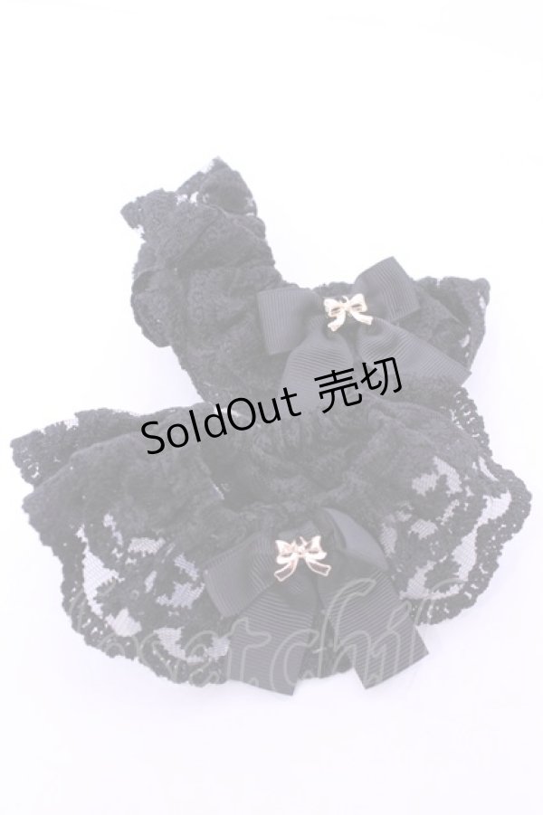 画像1: m petit by misako / リボンチャームシュシュ  クロ O-25-11-14-1070-LO-AC-OW-OS (1)