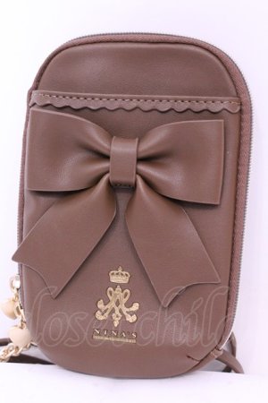 画像: m petit by misako / AMリボンショルダーバッグ  ブラウン O-25-11-14-1008-LO-BG-OW-OS