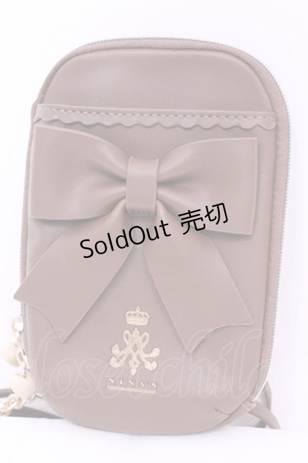 画像1: m petit by misako / AMリボンショルダーバッグ  ブラウン O-25-11-14-1008-LO-BG-OW-ZT432 (1)