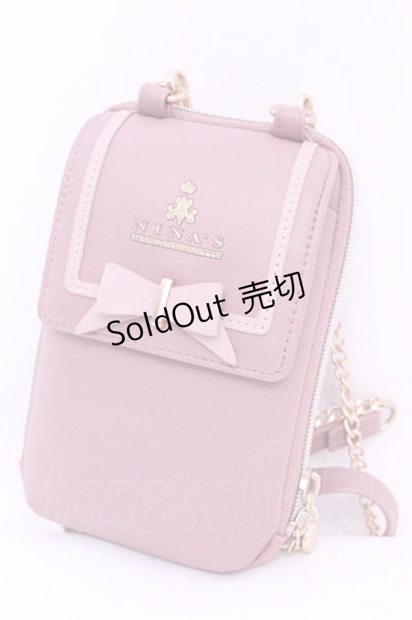 画像1: m petit by misako / NINA′Sスマホショルダーバッグ  ピンク O-25-11-14-1012-LO-BG-OW-OS (1)