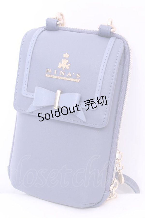 画像1: m petit by misako / NINA′Sスマホショルダーバッグ  ブルー O-25-11-14-1014-LO-BG-OW-OS (1)