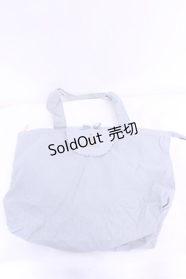 画像1: m petit by misako / エコバッグ  サックス O-25-11-14-1019-LO-BG-OW-ZT1116D (1)