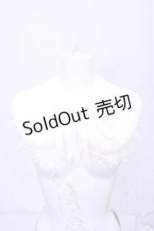 画像: m petit by misako / ファーつけ襟  アイボリー O-25-11-14-1025-LO-ZA-OW-OS