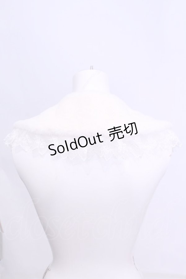 画像2: m petit by misako / ファーつけ襟  アイボリー O-25-11-14-1025-LO-ZA-OW-OS (2)