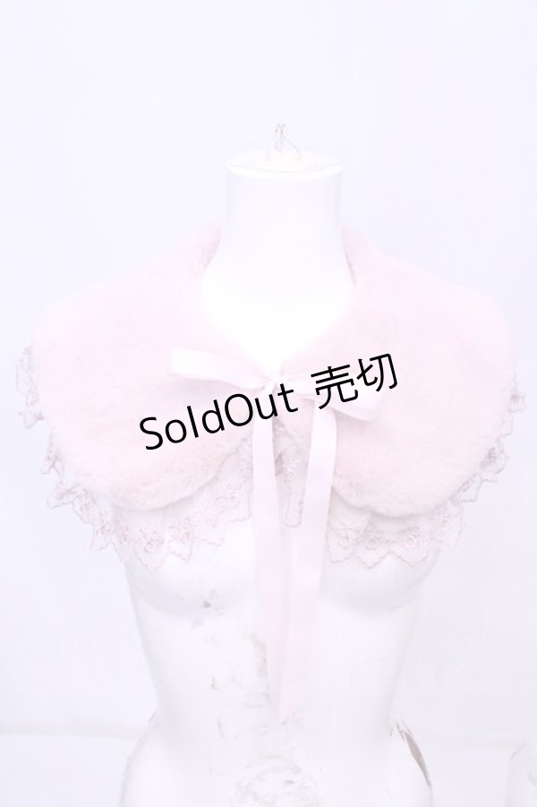 画像1: m petit by misako / ファーつけ襟  ピンク O-25-11-14-1026-LO-ZA-OW-OS (1)