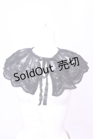 画像: m petit by misako / AMレース付け襟  クロ O-25-11-14-1027-LO-ZA-OW-OS