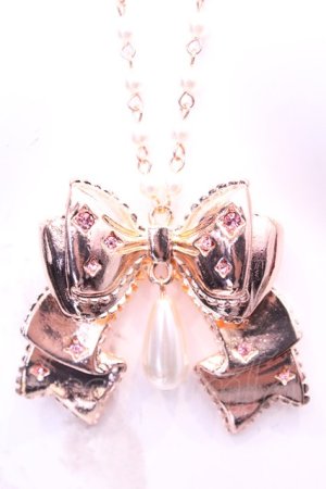 画像: axes femme kawaii / リボンネックレス  ピンクゴールド O-25-11-14-1033-AX-AC-OW-OS