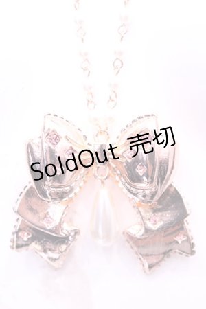 画像: axes femme kawaii / リボンネックレス  ピンクゴールド O-25-11-14-1033-AX-AC-OW-OS