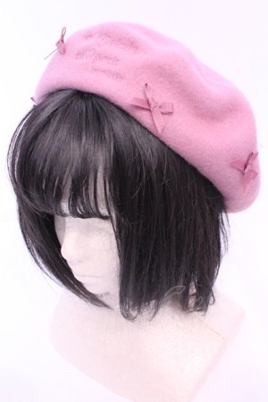 画像: m petit by misako / サンリオキャラクターズコラボ マイメロ バスクリボンベレー  ピンク O-25-11-14-1035-LO-AC-OW-OS