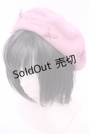 画像: m petit by misako / サンリオキャラクターズコラボ マイメロ バスクリボンベレー  ピンク O-25-11-14-1035-LO-AC-OW-OS