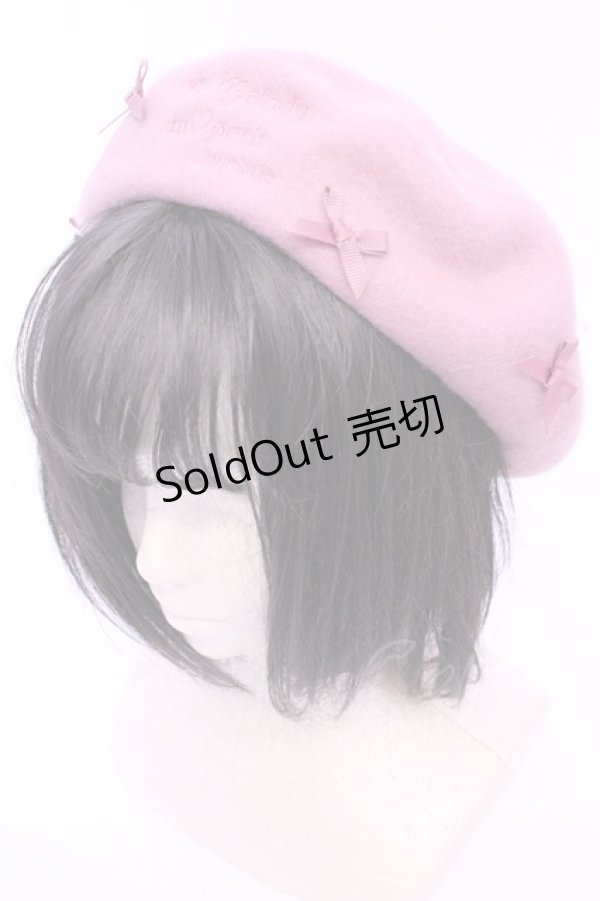 画像1: m petit by misako / サンリオキャラクターズコラボ マイメロ バスクリボンベレー  ピンク O-25-11-14-1035-LO-AC-OW-OS (1)