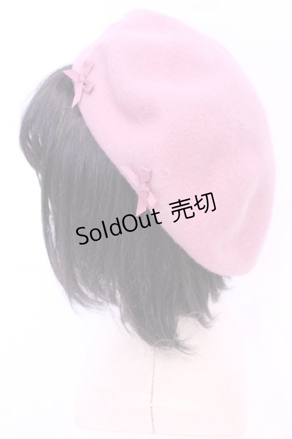 画像2: m petit by misako / サンリオキャラクターズコラボ マイメロ バスクリボンベレー  ピンク O-25-11-14-1035-LO-AC-OW-OS (2)