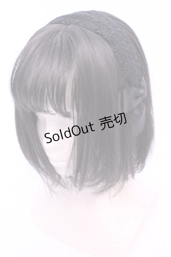 画像1: m petit by misako / TT*AMレースカチューシャ  クロ O-25-11-14-1037-LO-AC-OW-OS (1)