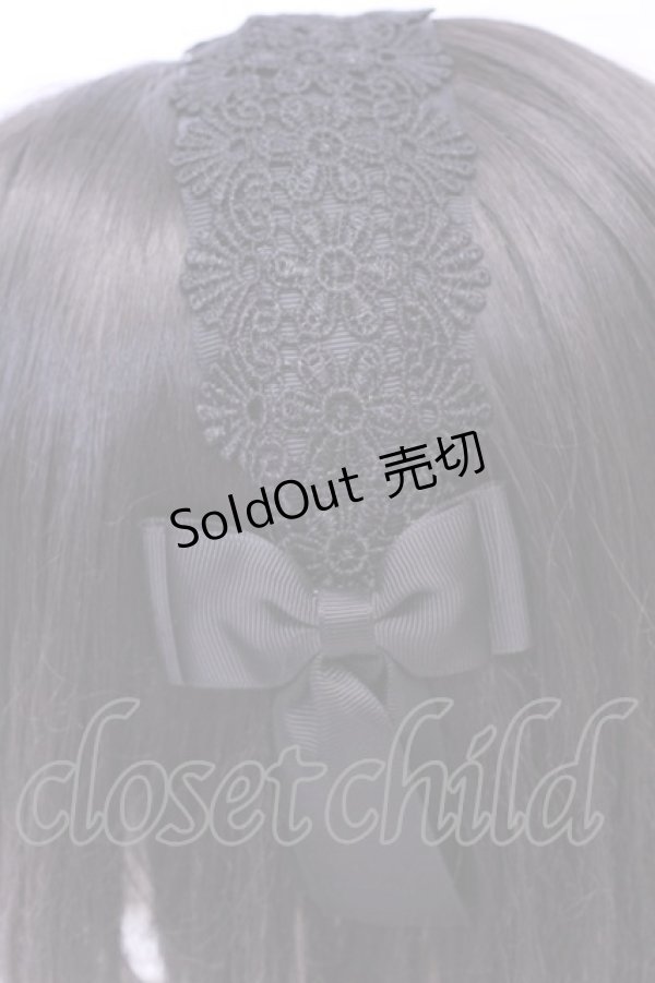 画像2: m petit by misako / TT*AMレースカチューシャ  クロ O-25-11-14-1037-LO-AC-OW-OS (2)