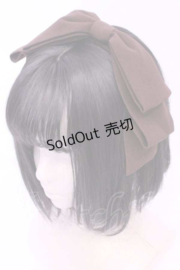 画像1: axes femme kawaii / 斜めリボンカチューシャ  ブラウン O-25-11-14-1038-AX-AC-OW-ZT271 (1)