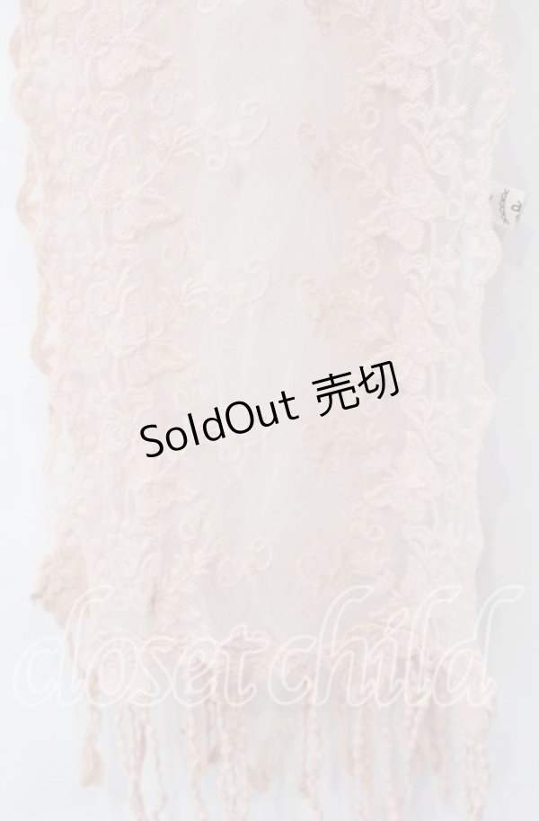 画像2: 【SALE】axes femme / レースチュールストール  ピンク O-25-11-14-001-AX-ZA-IG-ZT432 (2)