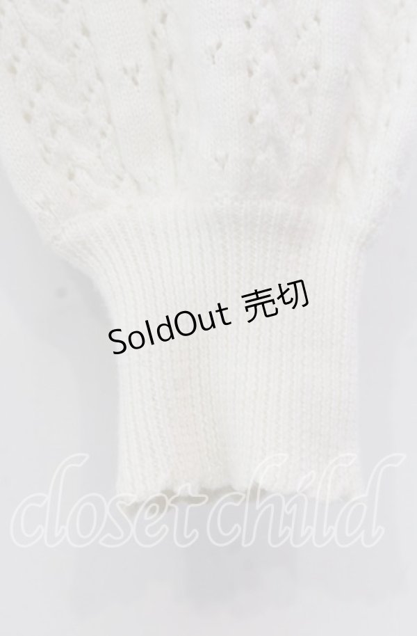 画像2: Amavel / ロマンティックレースすかし編みカーディガン F アイボリー O-25-11-14-058-CA-TO-OW-OS (2)