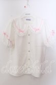 画像1: axes femme kawaii / 梯子レース半袖ブラウス M シロ O-25-11-14-059-AX-BL-OW-OS (1)