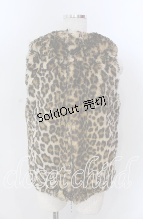 画像1: Candy Stripper / クマ耳リバーシブルベスト 2 ブラウン×ブラック O-25-11-14-061-PU-TO-OW-OS (1)