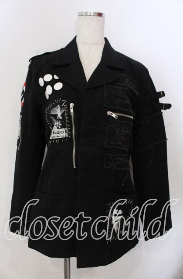 画像1: STIGMATA / ミリタリーパッチジャケット  ブラック O-25-11-14-062-GO-JA-OW-OS (1)