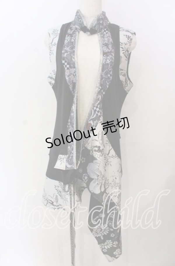 画像1: Qutie Frash / 胸開きチャイナチュニック  ブラック O-25-11-14-065-QU-OP-OW-OS (1)