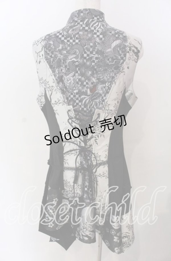 画像4: Qutie Frash / 胸開きチャイナチュニック  ブラック O-25-11-14-065-QU-OP-OW-OS (4)