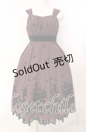 画像: Victorian maiden / ローズフロッキーシフォンドレス  パープル O-25-11-14-007-CL-OP-OW-OS