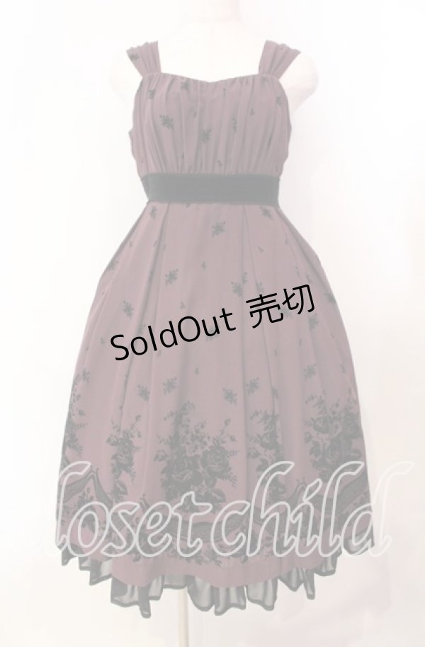 画像1: Victorian maiden / ローズフロッキーシフォンドレス  パープル O-25-11-14-007-CL-OP-OW-OS (1)