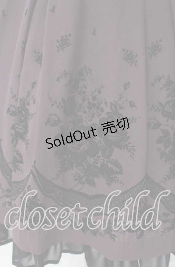 画像2: Victorian maiden / ローズフロッキーシフォンドレス  パープル O-25-11-14-007-CL-OP-OW-OS (2)